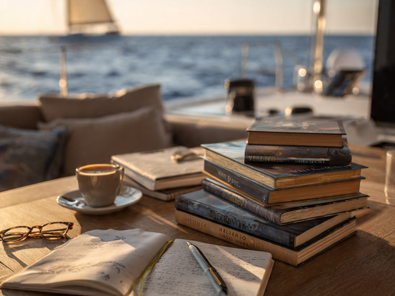Livres et accessoires pour le quotidien à bord d’un bateau