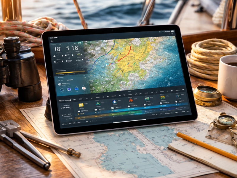 applications de navigation et météo pour voilier